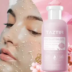 TazTir Flower Exfoliating Gel - Gentle Body Care Scrub with Lotus Plum & Peach Blossom Extracts, Daily Pore Cleansing, Dead Skin Removal, Acne Treatment, Long-Lasting Moisture for Sensitive & All Skin Types