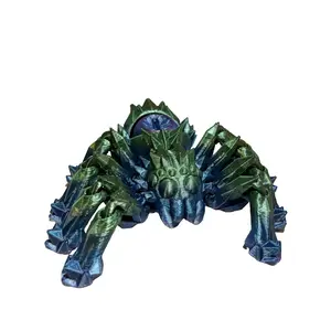 3D Printed Articulated Spinning Spyder - Spider Fidget Toy - Creepy Spider