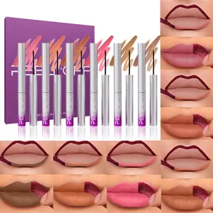 12 Hours Lasting Peel Off Lip Tint Pen 6 Colors Long Cap Design Pencil Grip Head Waterproof Sweatproof Anti Fade Anti Smudge