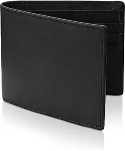 Bifold Wallets for Men, RFID Blocking Wallet Leather Wallets for Men Minimalist Wallet, Lightweight Men's Wallet Mens Slim Wallet for Work, Shopping (black)