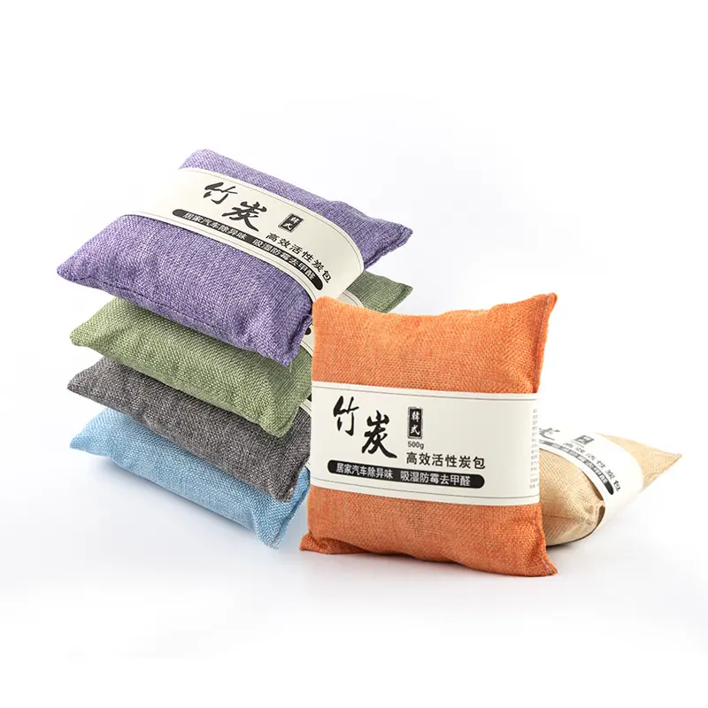 New Car Bamboo Charcoal Air Purifier Bag Formaldehyde Absorber Odor Eliminator Natural Activated Charcoal Burlap Bags Home Use