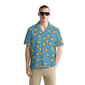 FERITTO Pokemon Psyduck  Hawaiian Shirt for Men - Breathable & Comfortable, Available in Sizes S to 3XL, Perfect Gift for Summer Vacation Menswear Tropical