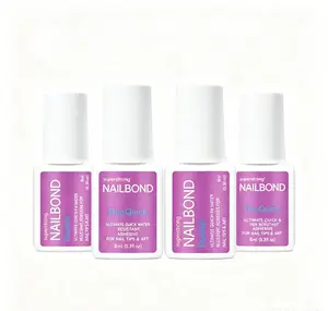 Extra strong brush-on nail glue for acrylic, pointed and press-in nails (8ml), ideal for attaching fake nails and repairing broken nails. Gifts for women. new year. Valentine's Day.