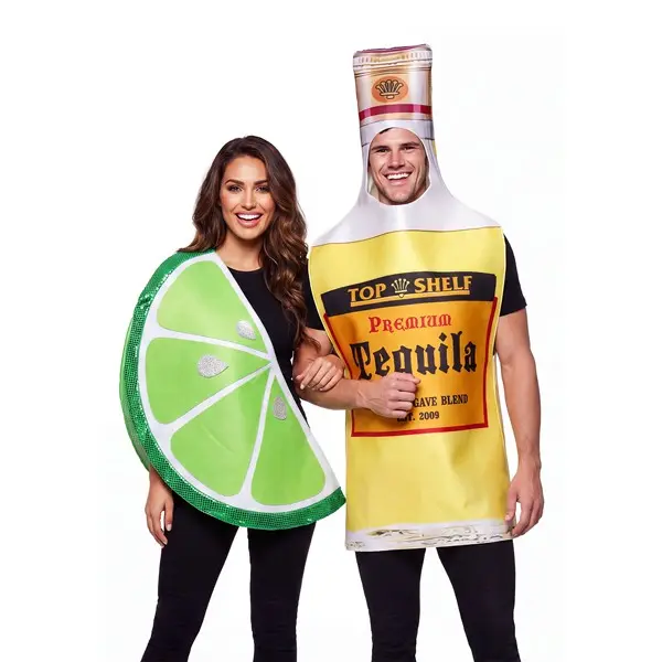 Adult Top Shelf Tequila and Lime Costume Set Adult Top Shelf Tequila and Lime Costume Set
