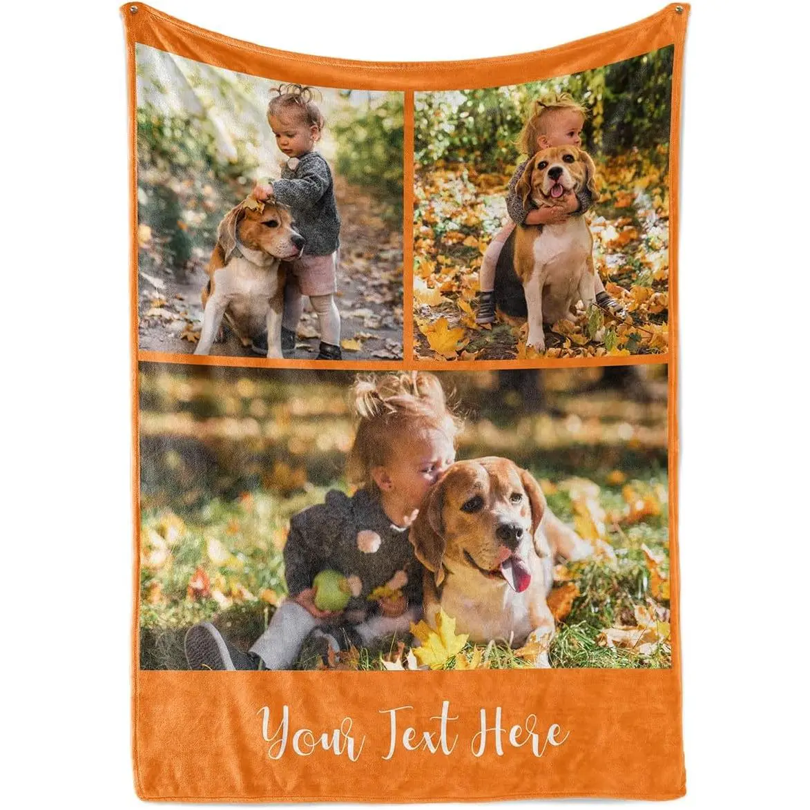 Custom Fleece Blanket - 30x40 - Photo & Text Personalized - Ships Next Day - Printed in USA - Ideal for Grandparents, Customized