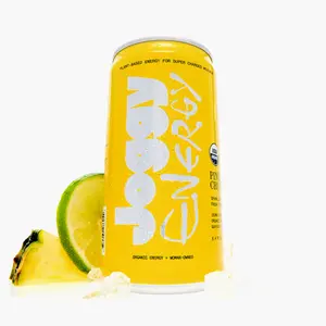 Joggy Energy Pineapple Crush Organic Energy Drink USDA Organic Clean Pre-Workout with 150mg Guayusa Caffeine & No Added Sugar Plant-Based, Gluten Free, Non-GMO, Vegan, Non-Jittery Focus Drink