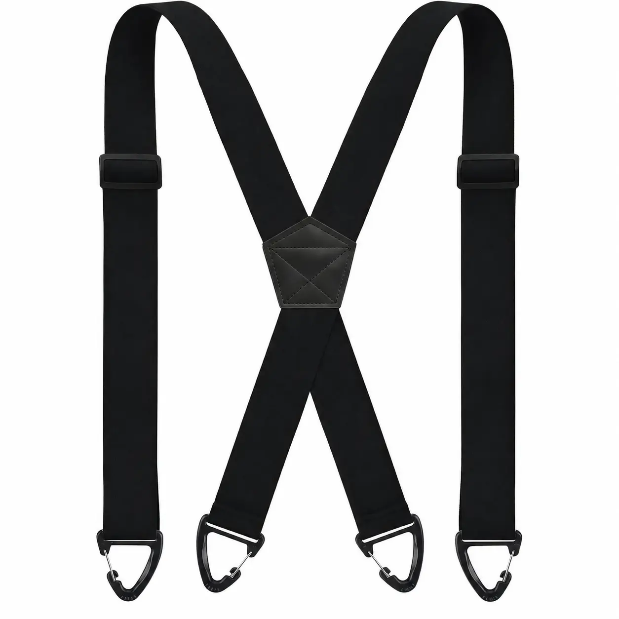 X-Back Hidden Suspenders for Men Women, Heavy Duty 1.5" Elastic Adjustable Straps with Belt Loop Hooks for Work and Daily Wear