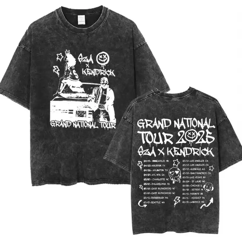 #SZAa #KendrickkLamarr World Tour 2025 Inspired Loose Tee, GNX Unisex Streetwear T-Shirt, Hip Hop Music Graphic Tee, Urban Rap Vibe Shirt.
