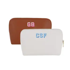 Vegan Leather Pouch - Embroidered
