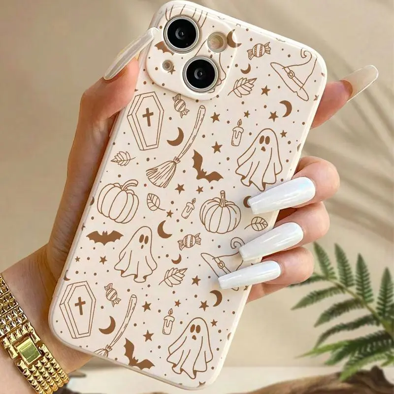 Pumpkin Pattern Phone Case, Anti-drop Cellphone Protective Case, Total Protective Shockproof Mobile Phone Cover for iPhone Casing Accessories