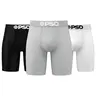 PSD Mens Neutrals Solids Boxer Brief 3 Pack - Standard Length 7 Inch Inseam, Soft and Breathable Cotton Blend Fabric Menswear