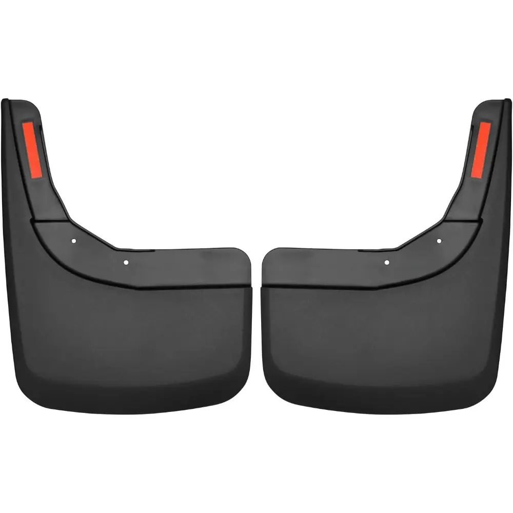 Custom Mud Guards | Fits 2019-2025 Chevrolet Silverado 1500 (Excludes ZR2, LT Trail Boss, Custom Trail Boss) | Rear Set, 2-pc Black-59261