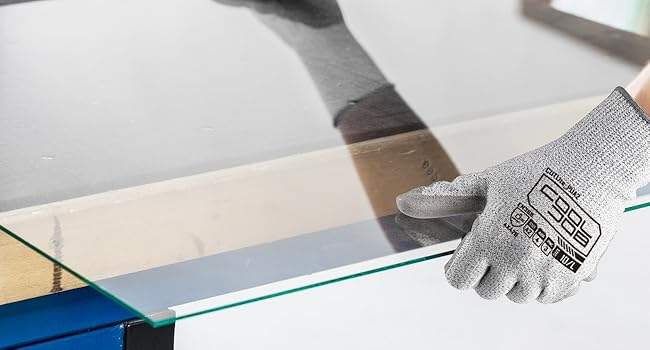 COOLJOB ANSI A2 Cut Resistant Work Gloves - PU Dipped Grip, 13 Gauge Breathable Safety Gloves for Mechanics, Construction & Carving (12/120 Pairs Bulk Pack)