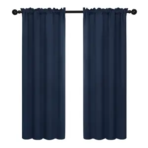 Deconovo Room Darkening Curtains – Solid Color Blackout Fabric, Rod Pocket Design