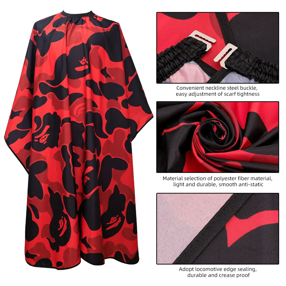 Hairdressing Cloaks | Beauty and Hairdressing PersonalCare Tools, Camouflage Pattern, Suitable for Hair Salonsand Home Adjustable Haircare