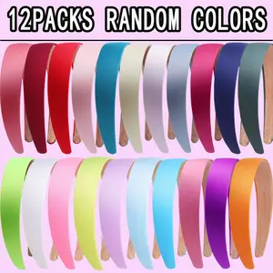 12 Pieces 3CM Wide Headband Bathing Headband Makeup Headband DIY Accessories Headband Daily Travel Hair Hoop