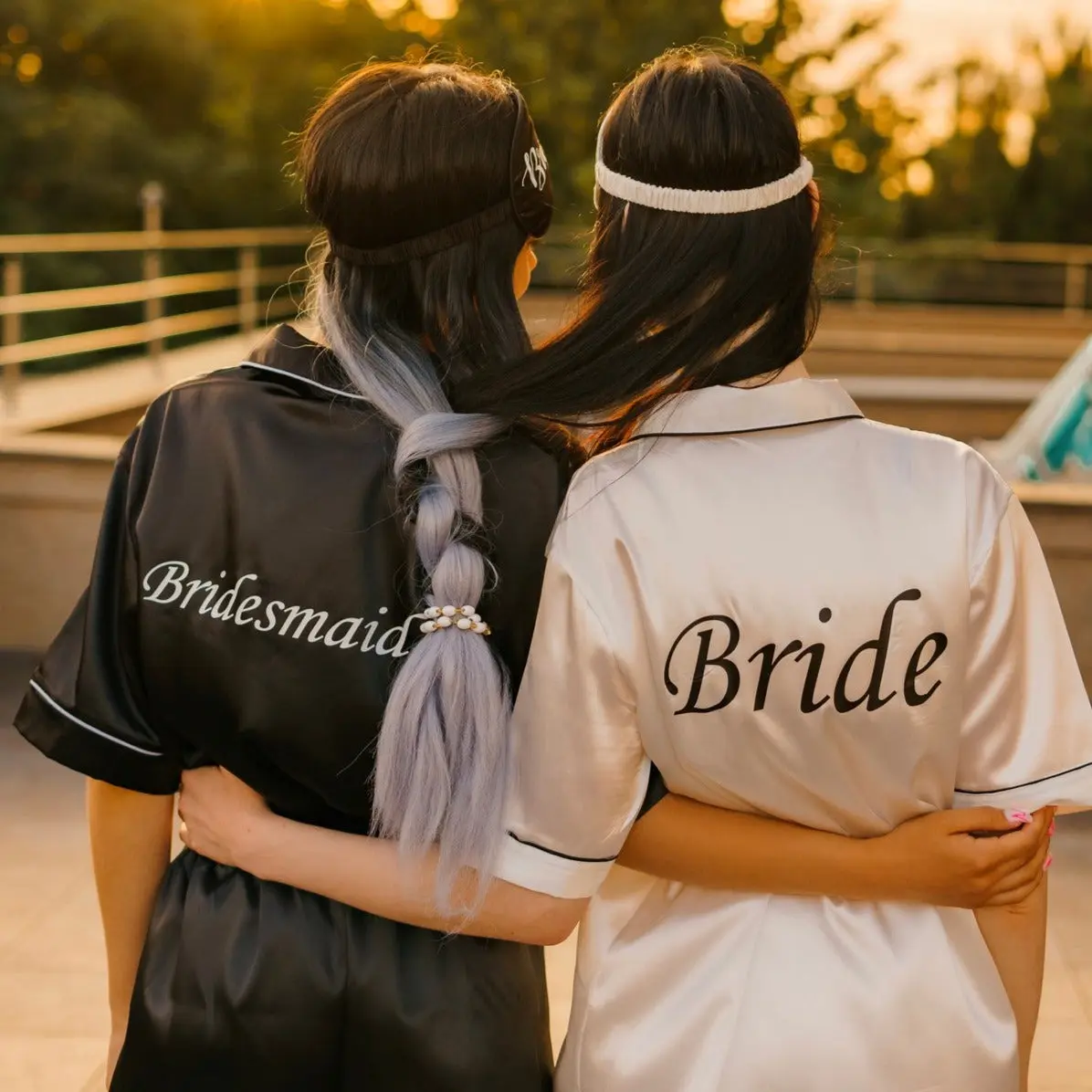Custom Bridal Party Satin Pajamas