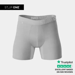Step One Junior Trunk - Tin Cans, Anti-Chafe, Breathable Bamboo Fabric, UltraGlyde Panels, Hidden Elastic Pouch, Premium Underwear, Athletic Daily wear
