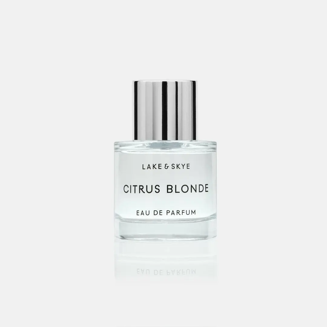 Lake & Skye Citrus Blonde Eau de Parfum Spray Bottle, 50ml Bright Citrus Unisex Fragrance Mist Spray Bottle for Pulse Points, 1.7 fl oz