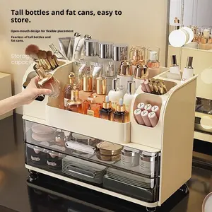 Desktop Cosmetics Storage Box Makeup Box Organizer Advanced Dressing Table Skin Care Products Finishing Box Dressing Table Storage Rack
