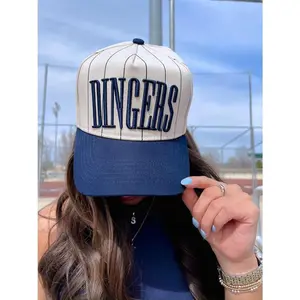 2026 Dingers - Navy Striped Vintage Trucker Hat