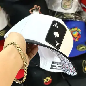Poker Ace Spade Embroidered Snapback Baseball Cap - Hip Hop Style Ace Spade Flat Brim Snapback Cap