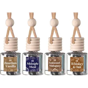 CE Craft Hanging Car Air Freshener – Fragrance Oil Diffuser with Essential Oils – Long-Lasting Aromatherapy Scents for Automobiles – 4 Pack, Masculine CE CRAFT