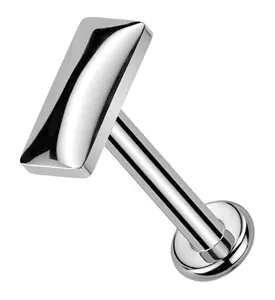 Stake Internally Threaded Titanium Flat Disk Labret
