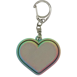 Pastel Rainbow Heart Fidget Clicker: keychain accessory, stress relief, cute must have