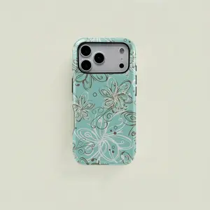 Abstract Curve Print Phone Case Cover, Durable Two-In-One Protection,phone Case Suitable for Iphone 11/12/13/14/15/16/17 Pro Promax Plus Air and Samsung S22/S23/S24/S25 Plus Ultra Fe