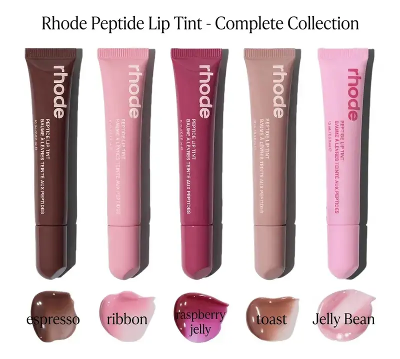 Shades Rhode Peptide Lip Tint 10ml, Hydrating Moisture Tinted Lip Balm, Long‑Lasting Natural Gloss Lip Color, Nourishing Daily Lip Makeup for Girls-(1-3pcs)