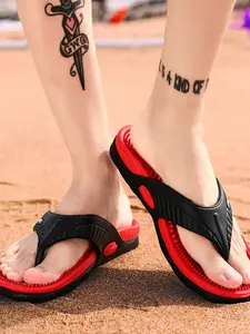 Men's Massage Sandals, Comfortable Foot Relief Shoes, Summer Breathable Beach Slippers, Cool Casual Flip Flops for Men