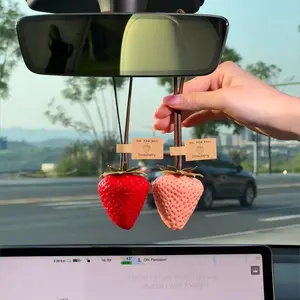 Strawberry Bag Charms Accessories For Bags Purse Backpack Mobile Phone Case Pendant Car Ornament Fruit Keychain DIY Decoration Lightweight Versatile Hanging Ornament - Hangable