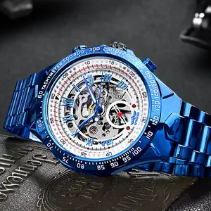 Luxury Montre Homme Clock Men Automatic Skeleton Watch