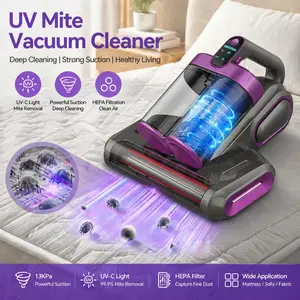 Cordless & Rechargeable Mattress Vacuum – UV Sterilization + Ultrasonic Tech, 13kPa Suction, HEPA Filter for Bedding, Sofas, Cribs