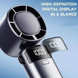 Portable Handheld Fan, USB Rechargeable 5-speed Speed Mini Pocket Fan, Foldable Fan Suitable for Travel, Outdoor, Home, Office