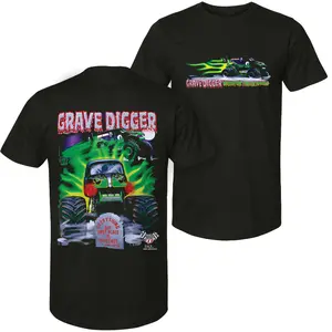 Retro Vintage 00s Grave Digger Monster Truck Racing T-shirt, Monster Truck Shirt, Monster Jam Fans