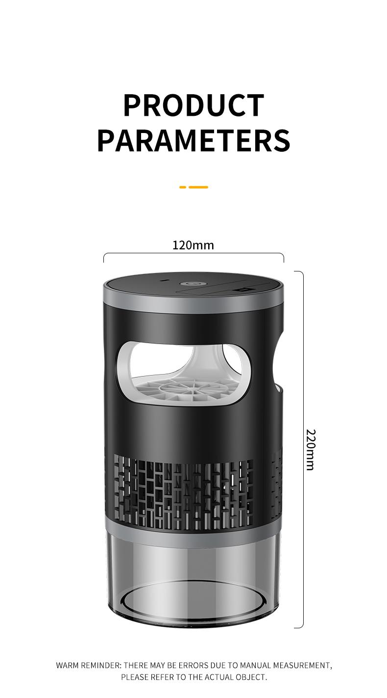 Indoor Insect Trap with Light and Suction Non Zapper Flying Bug Catcher for Mosquitoes Fruit Flies Gnats and Moths for Home Use detail 4