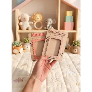 Personalized Love You Photo Fridge Magnet. Custom Mother's Day Picture Frame. Unique Birthday Gift for Mom and Grandma. Perfect Photo Gift.