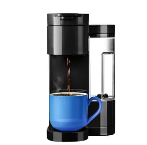 K-Express Essentials Black Single-Serve K-Cup Pod Coffee Maker, Household Kitchen Coffee Machine for Espresso & Cappuccino Prep