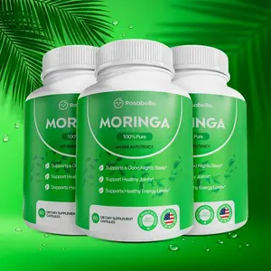3-Pack Rosabella Pure Moringa Oleifera Capsules (800mg Each) – Natural Immune Booster, Digestive Wellness, Detox Support, Energy & Essential Vitamins A, C, E