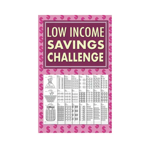 Low Income Savings Challenge Book: Women's Simple Money Tracker, Easy Money-Saving Tool, Savings Challenge Planner (Paperback)