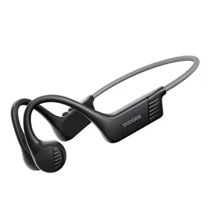 Bone Conduction Headphones, Open-Back Bluetooth, IP66 Sweatproof, 10H Battery, Mic, for Sports & Fitness