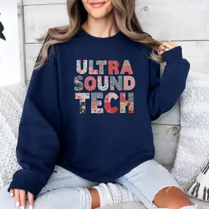 Ultrasound Tech T-Shirt & Sweatshirt - Faux Patchwork Sonography Gift, Ultrasound Tech Graduation Gift, Sonography Shirt, Ultrasound Tech Gift