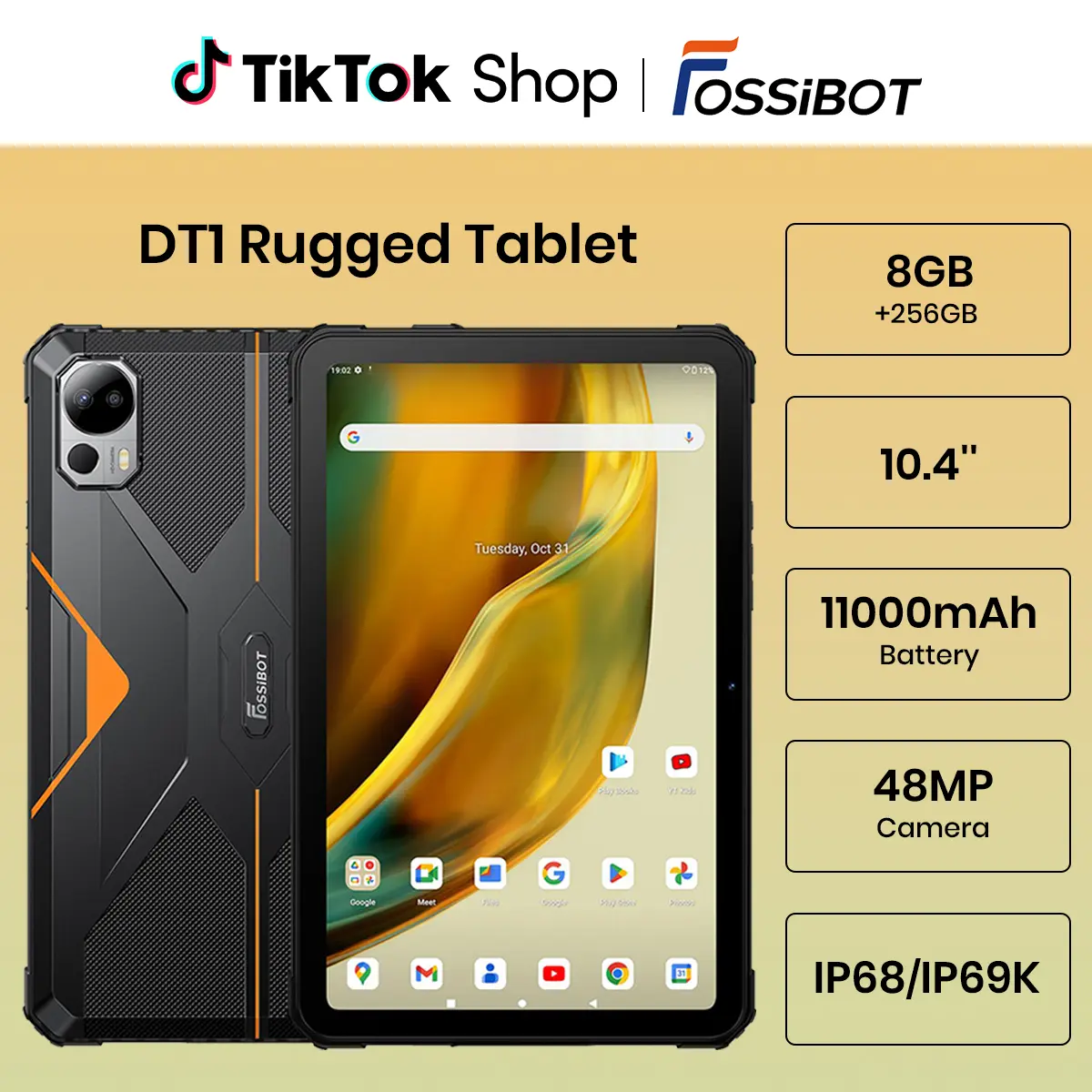 FOSSiBOT DT1 16GB+256GB 16+48MP 10.4-inch 2K Display 11000mAh Tablet