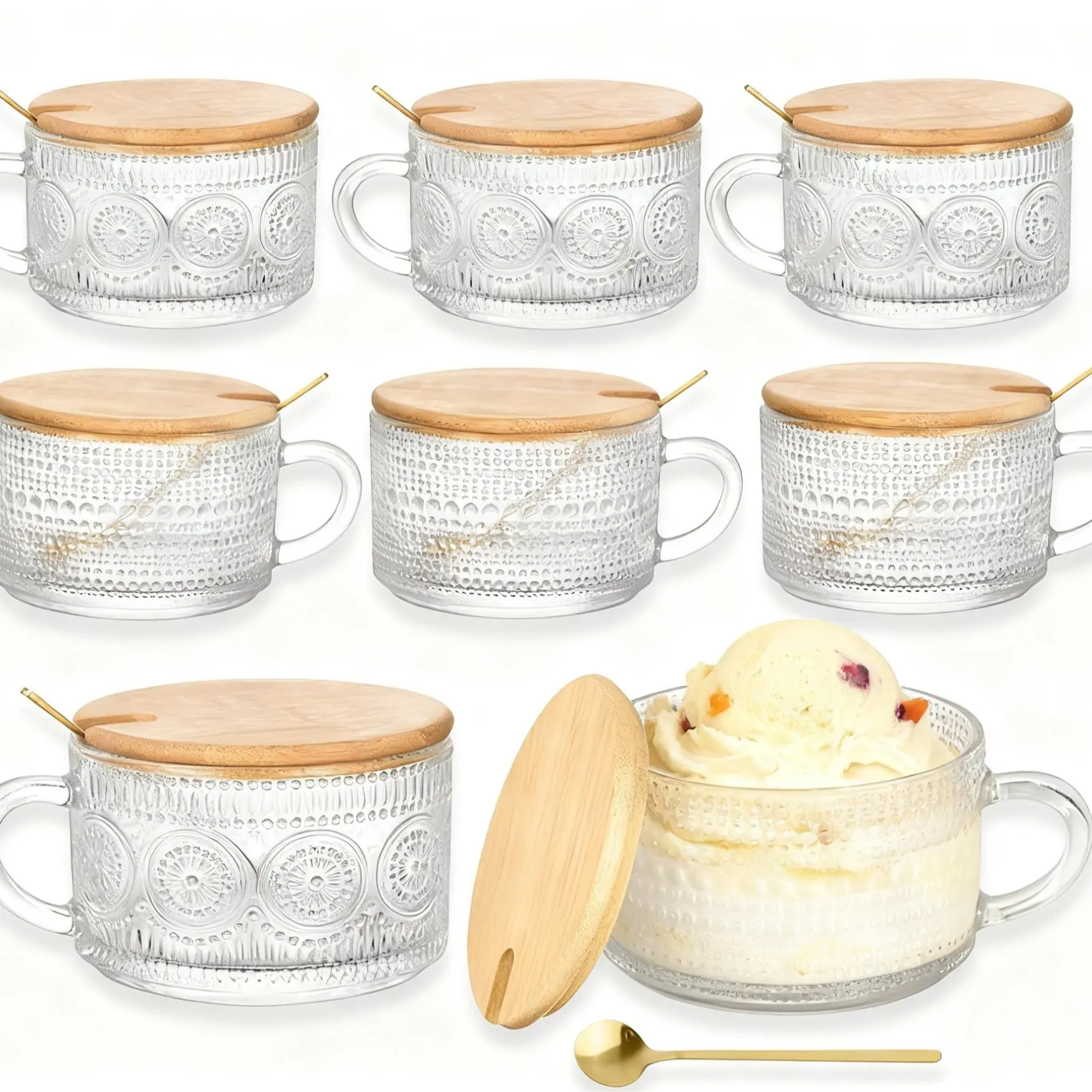 4Pcs Sunflower + 4pcs water drop