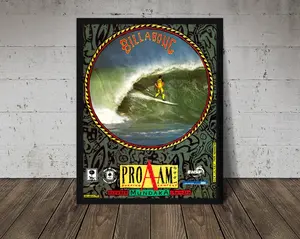 1990 BILLABONG PRO AM Surfing Competition poster Print - Vintage Surfing Poster, Retro Surf Poster, Beach Decor, Surfing Print, Surf Decor
