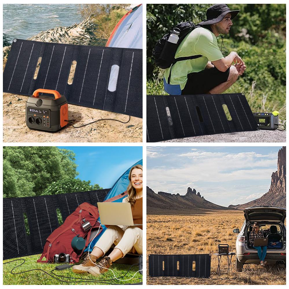 Portable Foldable Folding Solar Panel Monocrystalline Solar Panels Usb 24V Charger Outdoor Camping Waterproof
