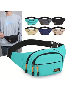New Outdoor Travel Commute Casual Phone Waist Pack, Zipper Fanny Pack, Multifunctional Large Capacity Belt Bag for Men and Women, Durable Work Wallet Pouch