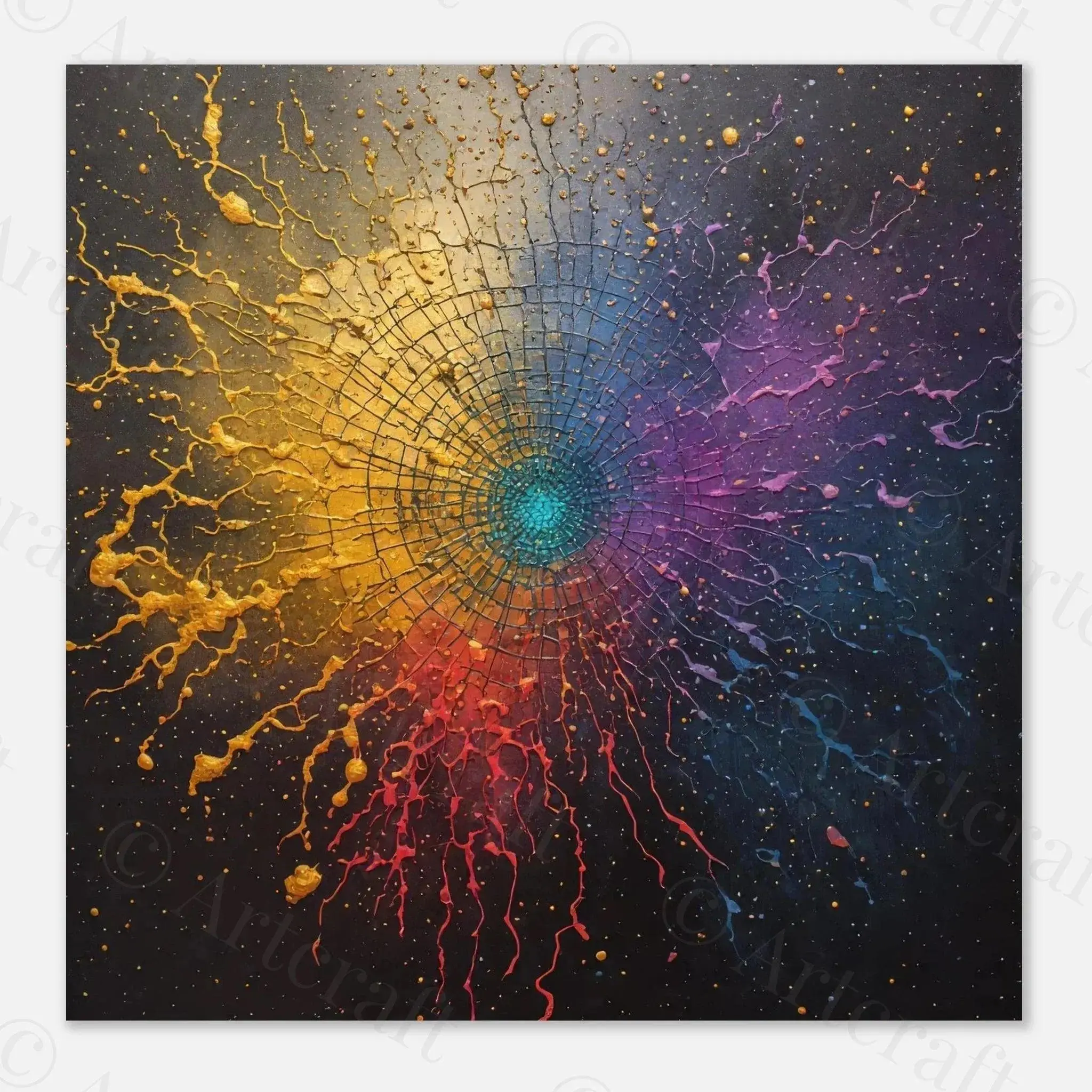 Mouth Full - Striking art print,  Paper finish silky to the touch  Geometry Splashery